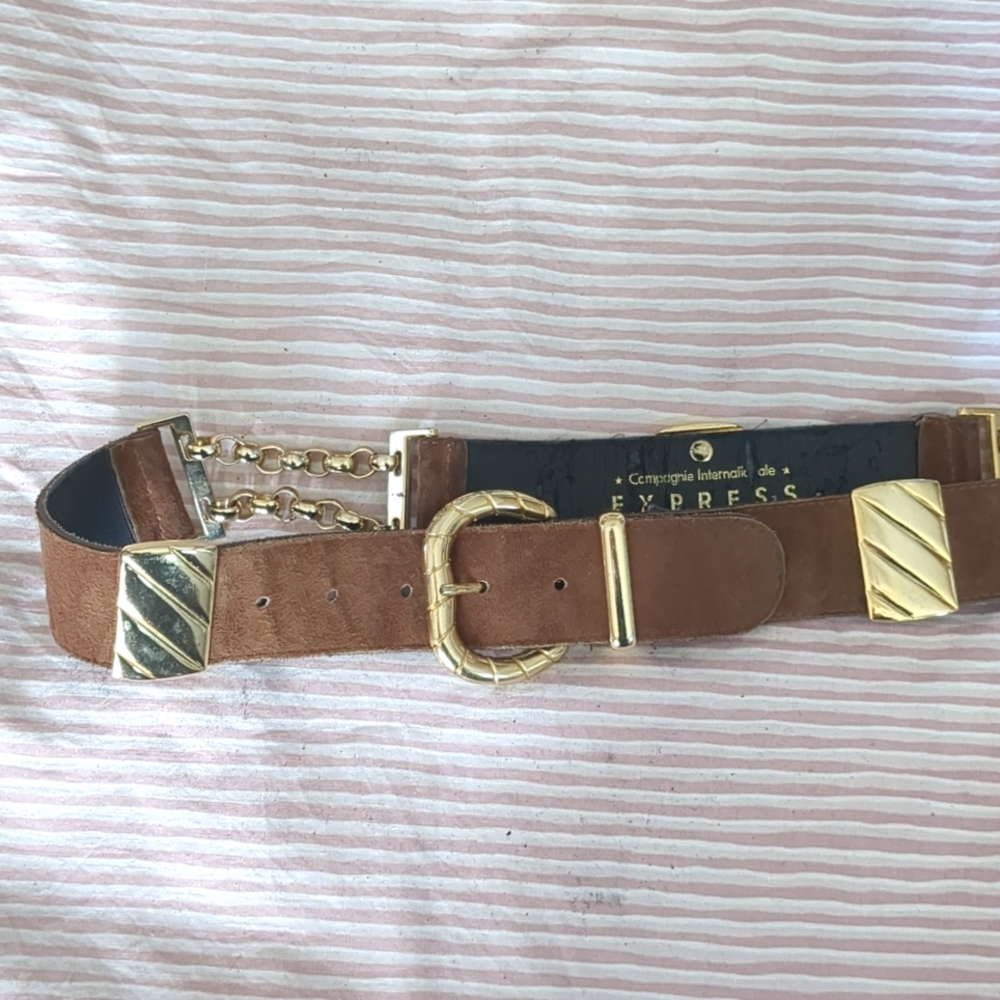 Vintage Express Leather Good Chain Belt Medium